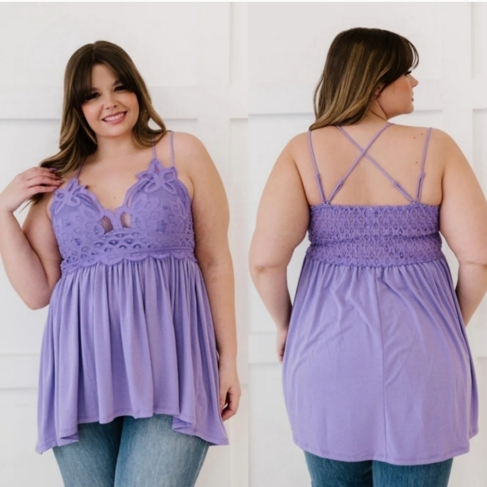 NWOT Boho Top By Zenana Outfitters in Purple 💜 2X